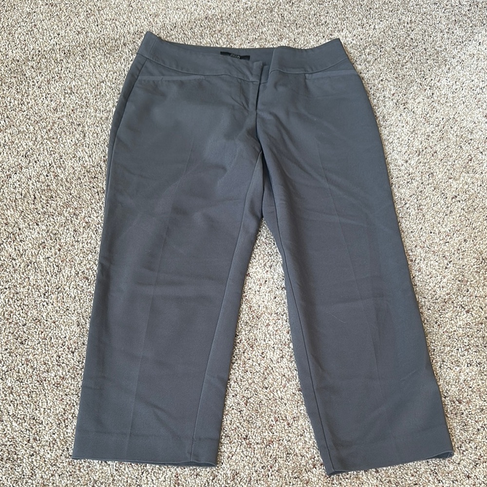 Apt. 9 Gray Dress Pants Straight-Cut